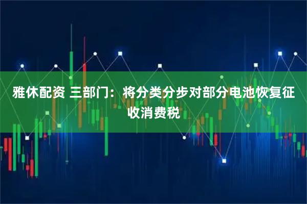 雅休配资 三部门：将分类分步对部分电池恢复征收消费税