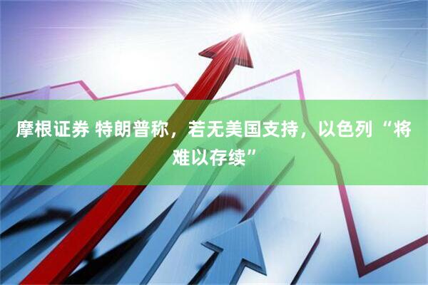 摩根证券 特朗普称，若无美国支持，以色列 “将难以存续”